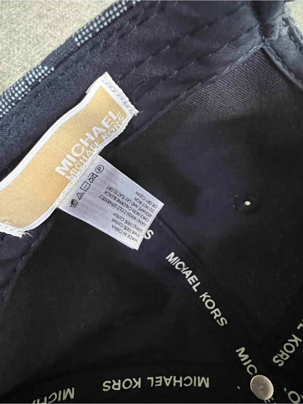Michael Kors Baseball Cap Hat Navy